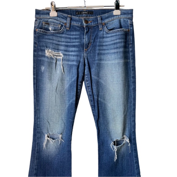 Joe's Rocker Torn Ripped Distressed Faded Denim Flare Leg Bootcut 30 Joes Jeans - Picture 4 of 8